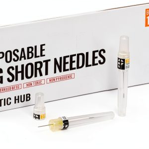 PRG 27G Short Dental Needle 0.4mm x 21mm Yellow Disposable Box of 100-0