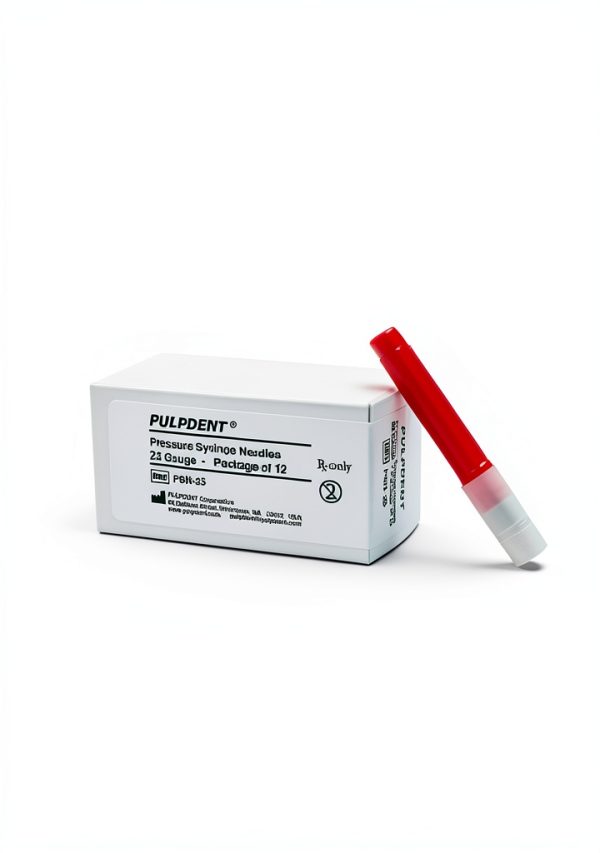 Pulpdent Corp Pulpdent PSN-25 Pressure Dental Syringe Needles 25 Gauge 1.25 12/Pk-3